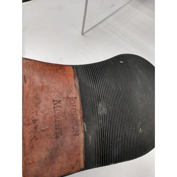 Johnston & Murphy Tassel Loafers Burgundy/Brown Leather Mens 9.5 M Made In Mexic - Picture 5 of 9